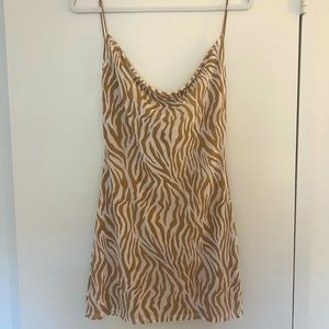 12th tribe mini zebra bodycon dress